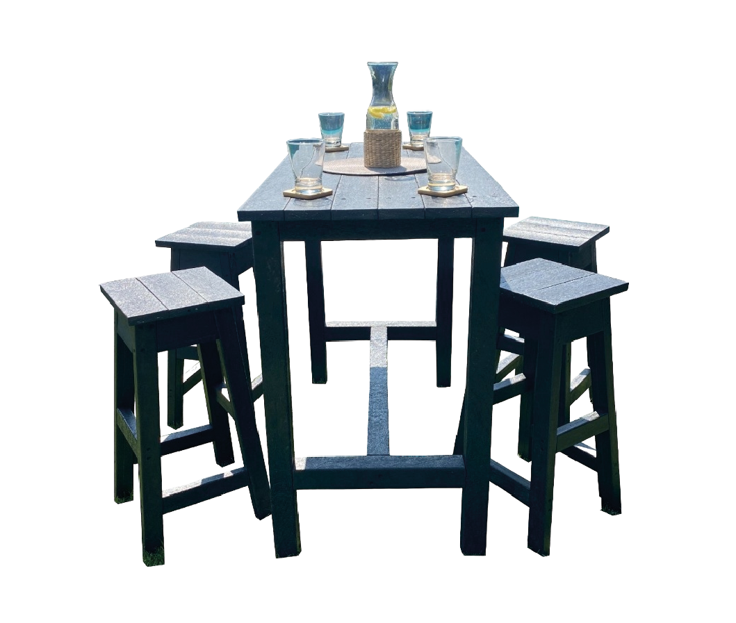 Mesa Bar con Taburetes Sustentable